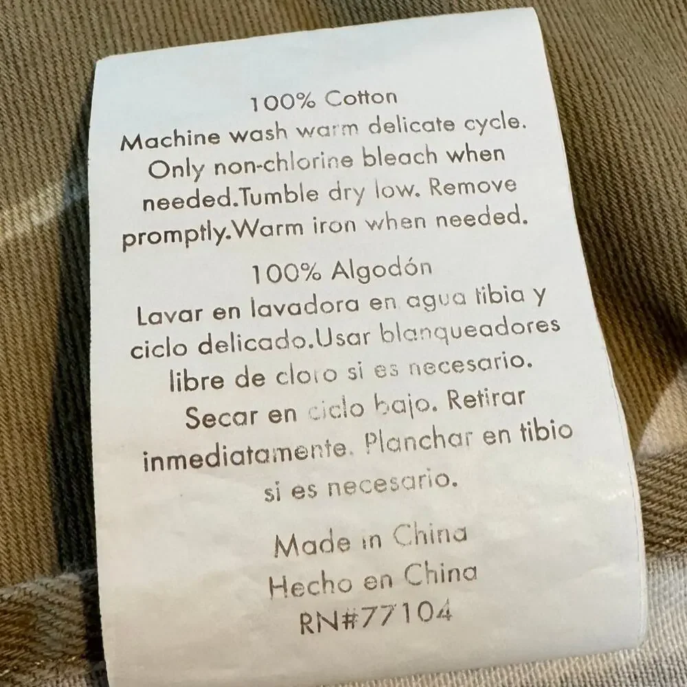 Casa Cristina Cotton Tablecloth Leaves Diamonds Tan White 66x48